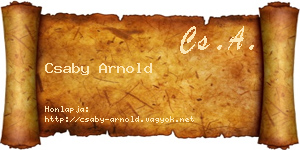 Csaby Arnold névjegykártya
